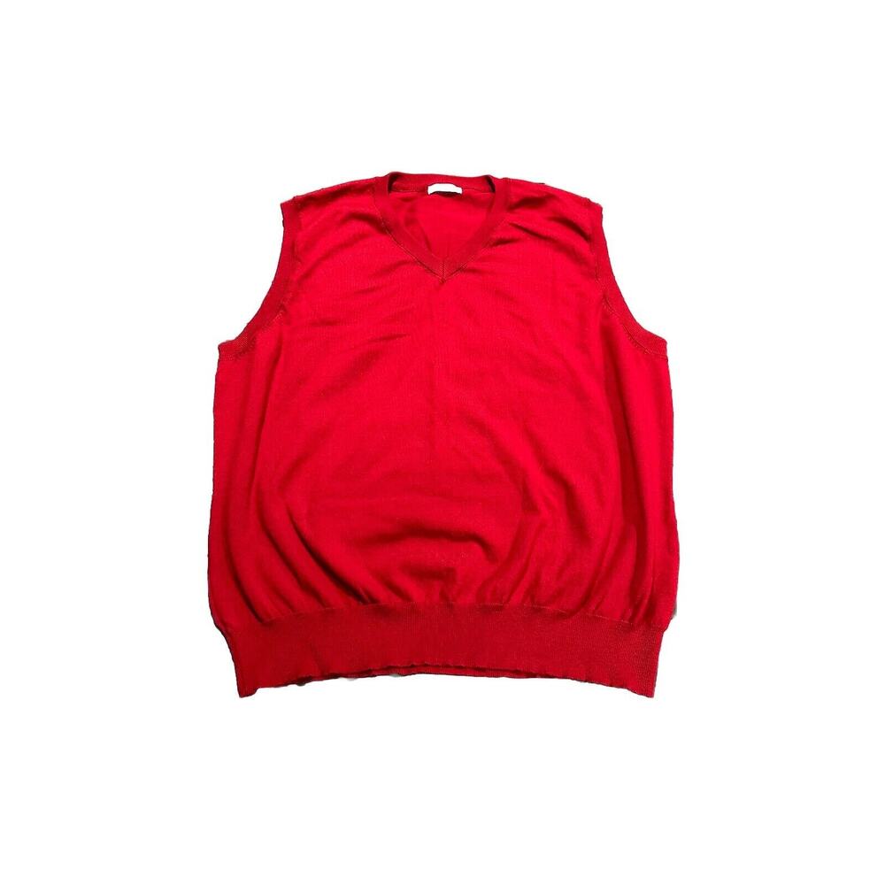 Coofandy Red Sweater Vest Size XXL V-Neck Pullover Holiday
